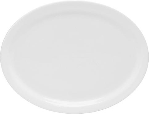 Блюдо овальное с бортом, 30,5х24 см, фарфор, бел., OXFORD, C04W-9001 - фото 1 - id-p185849143