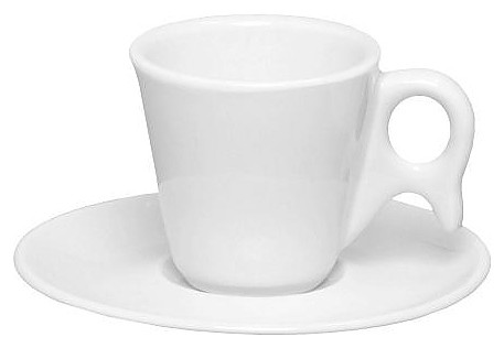 Пара кофейная "Genova" 75 мл,d блюдца=12см, фарфор , бел., Oxford M07K/M06E-9001 - фото 1 - id-p185849167