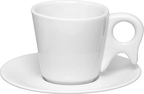 Пара кофейная "Genova" 200 мл,d блюдца=15см, фарфор , бел., Oxford M07L/M06F-9001