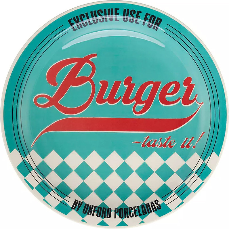 Тарелка для гамбургеров d=26см, керамика, Oxford M02D-6780 - фото 1 - id-p185849225