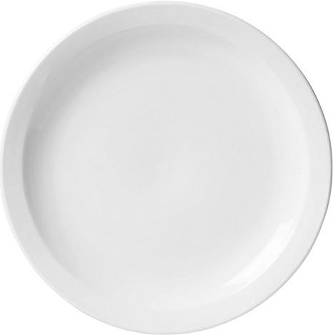 Тарелка мелк. с бортом, d=27 см, фарфор, бел., Oxford, M02C-9001