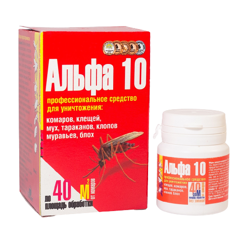 Альфа 10 концентрат от тараканов, клопов, комаров, клещей, 5 г