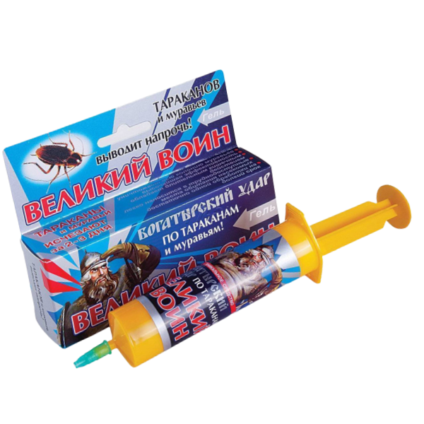 Великий воин гель от тараканов и муравьев, 45 г
