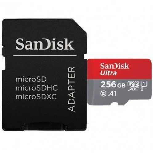 Карта памяти SanDisk MicroSDXC SDSQUAR-256G-GN6MA A1 UHS-I 100MB/s 256GB + SD адаптер - фото 1 - id-p185849651