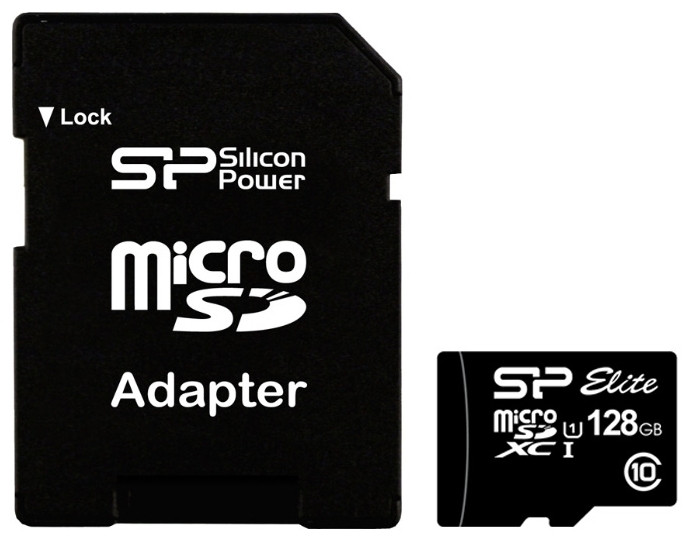 Карта памяти Silicon-Power microSDXC Elite UHS-1 (Class 10) 128GB (SP128GBSTXBU1V10SP) - фото 1 - id-p185851635