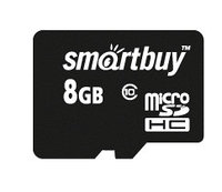 Карта памяти Smart Buy microSDHC (Class 10) 8 Гб + SD адаптер (SB8GBSDCL10-01)