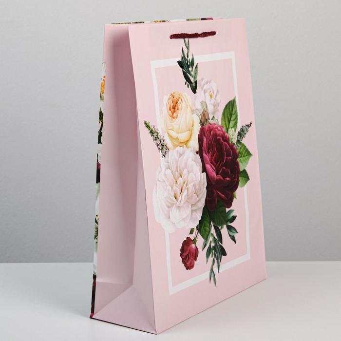 Подарочный пакет вертикальный «Для неё» 40 × 31 × 11 см