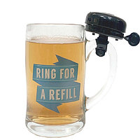 Пивная кружка со звоночком «Ring for a refill» 400 мл