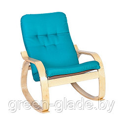 Кресло-качалка "Сайма", каркас березовый шпон, обивка ткань Esmerald
