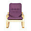 Кресло-качалка "Сайма", шпон каркаса - березовый, обивка-ткань Plum., фото 2