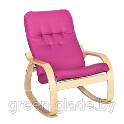 Кресло-качалка "Сайма", шпон каркаса - березовый, обивка-ткань Berry