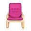 Кресло-качалка "Сайма", шпон каркаса - березовый, обивка-ткань Berry, фото 2