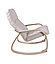 Кресло-качалка "Сайма", шпон каркаса - березовый, обивка-ткань Basic vanila., фото 3