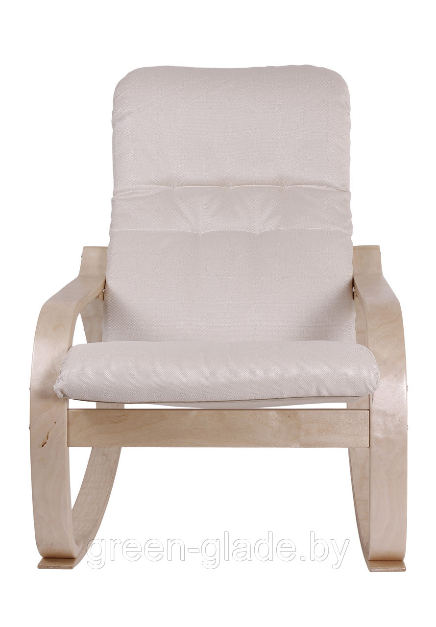 Кресло-качалка "Сайма", шпон каркаса - березовый, обивка-ткань Basic vanila. - фото 5 - id-p23162717