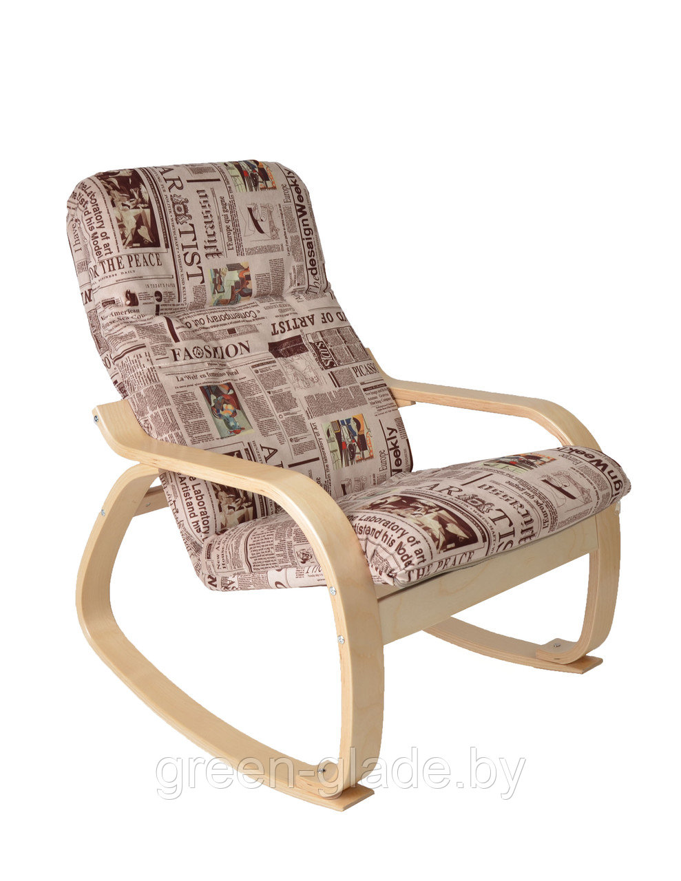 Кресло для отдыха Сайма каркас Береза ткань Gazeta-09 - фото 5 - id-p6101208