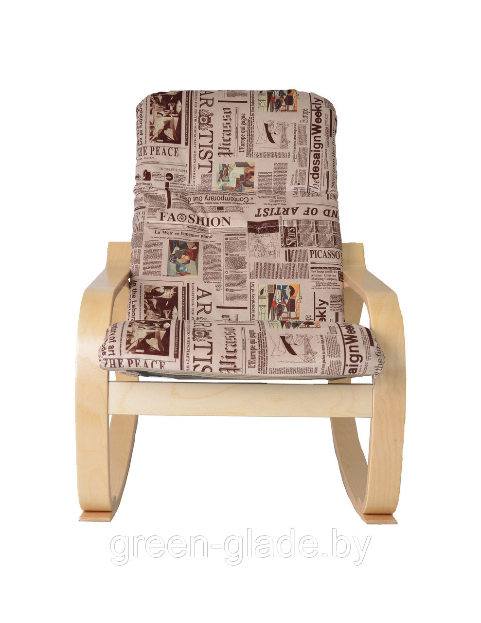 Кресло для отдыха Сайма каркас Береза ткань Gazeta-09 - фото 6 - id-p6101208