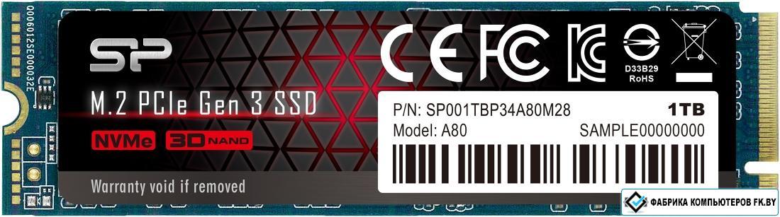 SSD Silicon-Power P34A80 1TB SP001TBP34A80M28 - фото 1 - id-p185923602