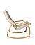 Кресло-качалка "Сайма", шпон каркаса - венге, обивка-искусственная кожа Aurora 2 Giaccio (бежевый), фото 5