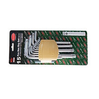 Набор ключей TORX Г-образных, 15пр.(Т6, T7, T8, T9, Т10, Т15, Т20, Т25, Т27, Т30, Т40, Т45, Т50, Т55, Т60) в