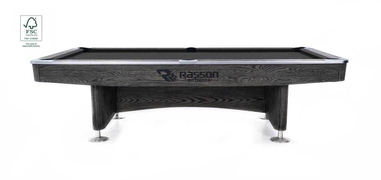 Бильярдный стол для пула "Rasson Challenger Plus" 9 ф (серый, массив дуба, плита 28 мм) - фото 1 - id-p86490169