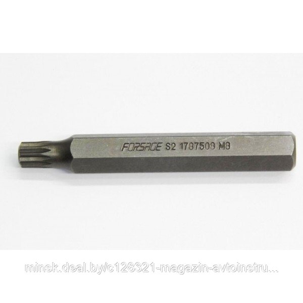 Бита SPLINE 12-лучевая 75ммL M14 под 10мм Forsage F-1787514