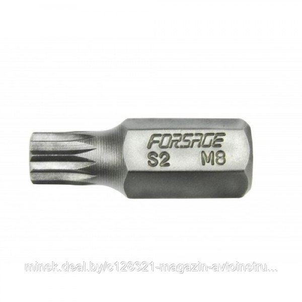 Бита 12-лучевая 30ммL M14 под 10мм Forsage F-1783014