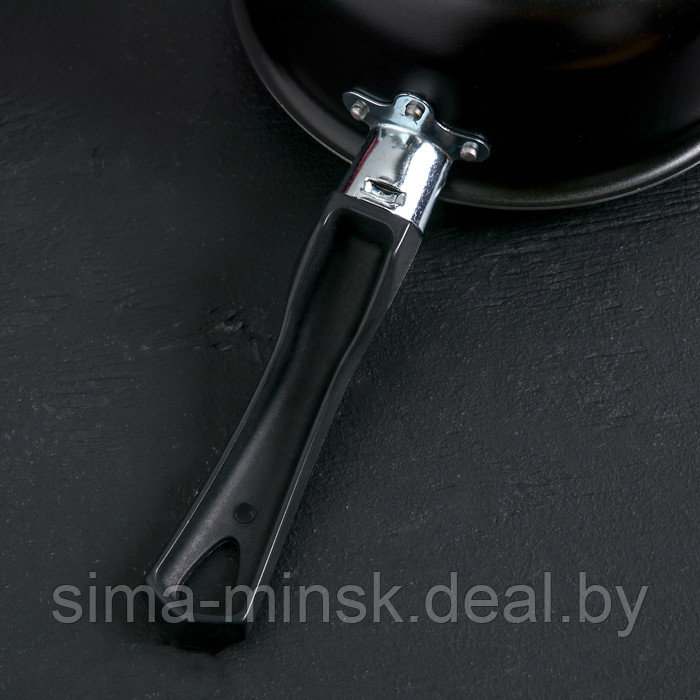 Ковш Consul, 1,2 л, стеклянная крышка, пластиковая ручка, антипригарное покрытие, цвет чёрный - фото 2 - id-p185964477