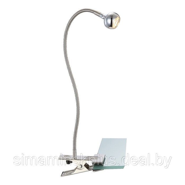 Настольная лампа SERPENT 1x3Вт LED матовый никель 43x48 см - фото 1 - id-p185965599