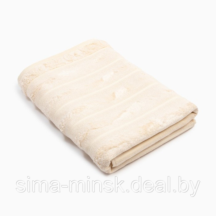 Полотенце махровое "Этель" Bamboo Milk 70х130 см, 70% хл, 30% бамбук, 450гр/м2 - фото 2 - id-p185966131