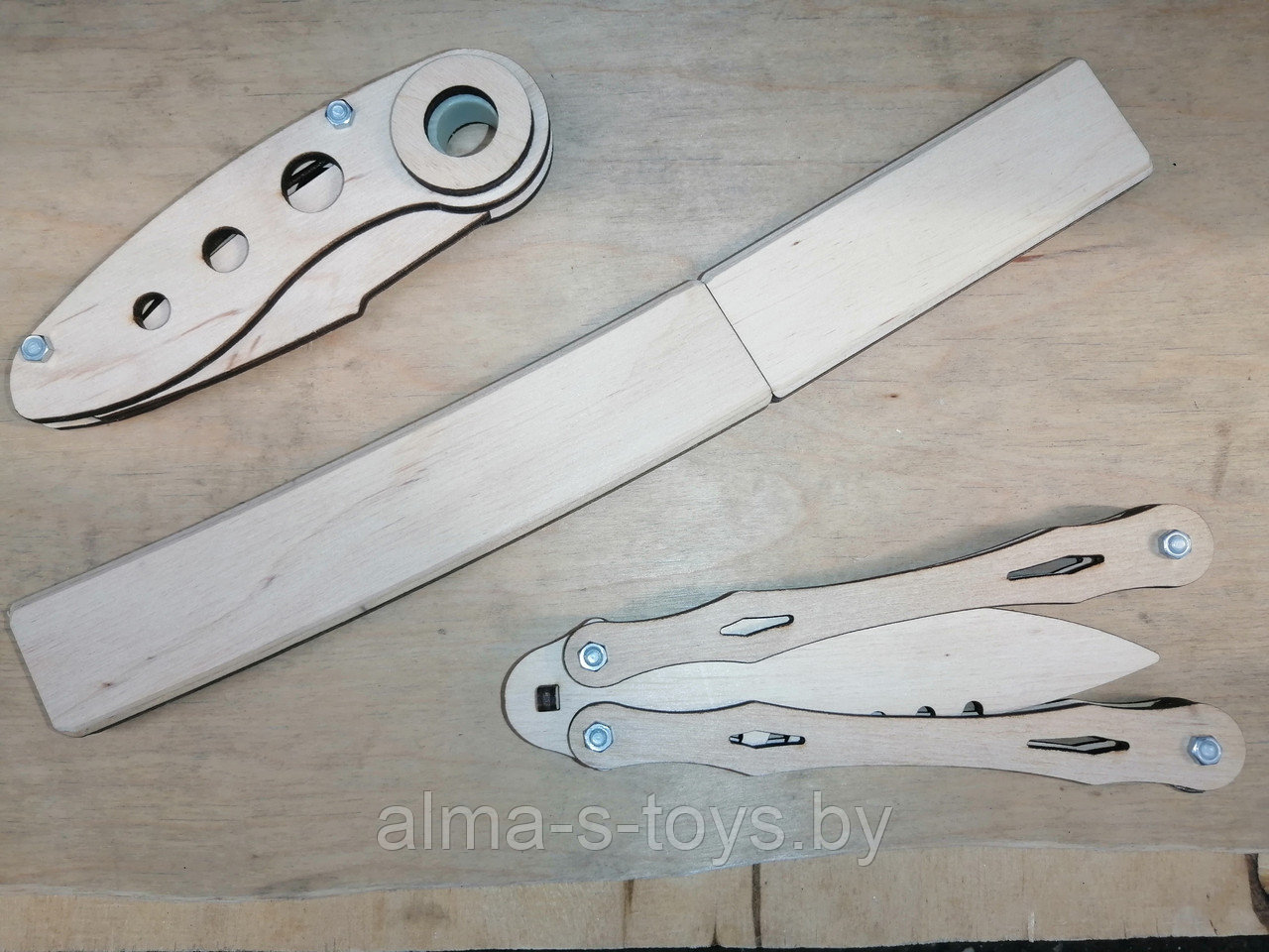 Набор деревянных ножей (из трех предметов) #1 - фото 1 - id-p186000226
