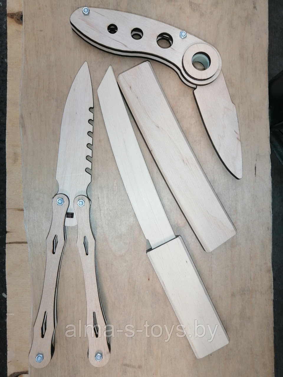 Набор деревянных ножей (из трех предметов) #1 - фото 3 - id-p186000226
