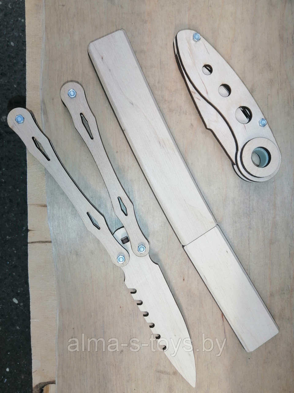 Набор деревянных ножей (из трех предметов) #1 - фото 2 - id-p186000226