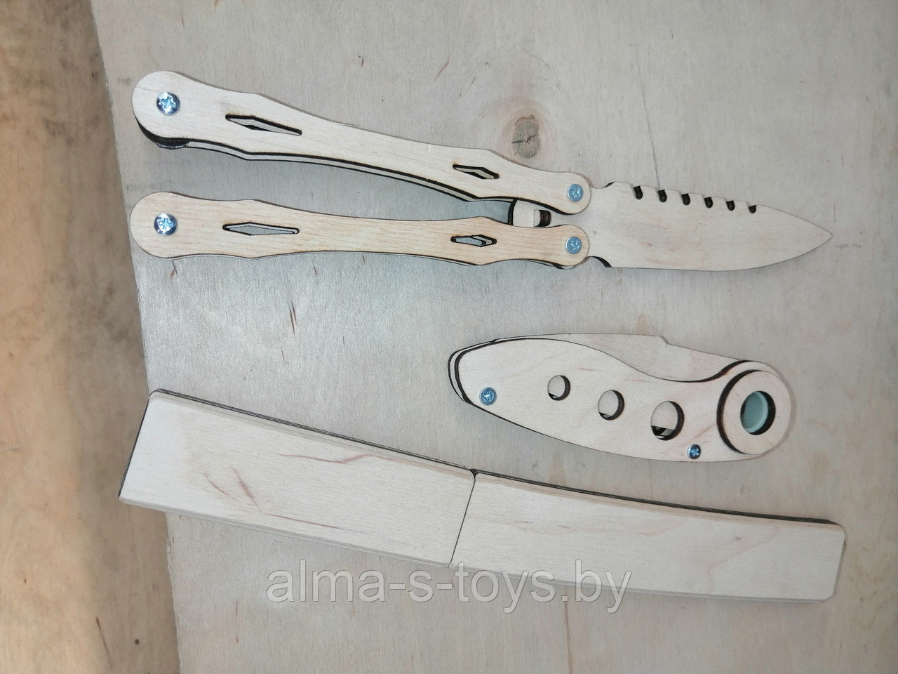 Набор деревянных ножей (из 3 предметов) #6 - фото 2 - id-p186008788