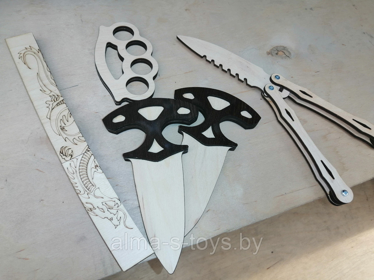 Набор ножей из дерева (5 предметов) #7 - фото 1 - id-p186018667