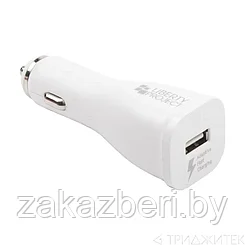 Автомобильное зарядное устройство "LP" Fast Charge с выходом USB + кабель USB Type-C 9В-1.67A (белый,