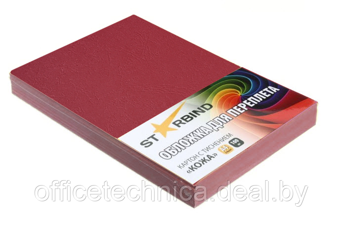 Обложки картон "кожа" А4 красные /100шт./ SB - фото 1 - id-p118551090