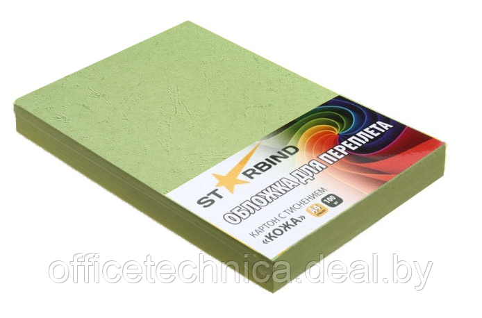 Обложки картон "кожа" А3 светло-зелёные /100шт./ SB - фото 1 - id-p116826121