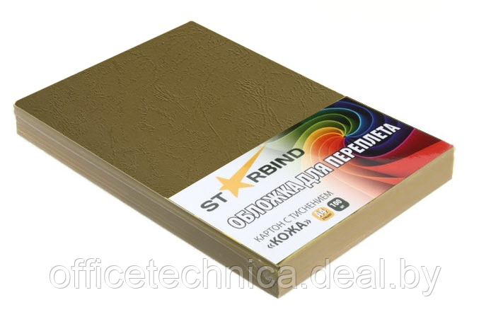 Обложки картон "кожа" А4 коричневые /100шт./ SB - фото 1 - id-p118551076