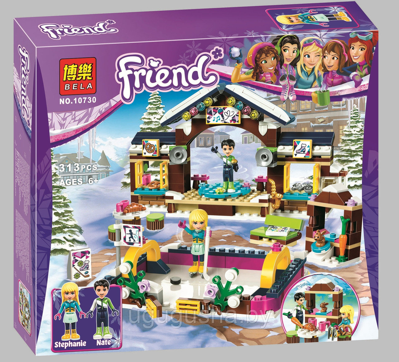 КОНСТРУКТОР Bela Friends "Горнолыжный курорт: Каток" 313 дет. АНАЛОГ LEGO Friends - фото 1 - id-p186028250