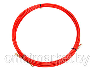 Протяжка кабельная (мини УЗК в бухте), стеклопруток, d=3,5 мм 15 м красная (REXANT)