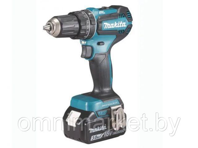 Аккум. ударная дрель-шуруповерт MAKITA DHP 485 RFJ в чем. (18.0 В, 1 акк., 3.0 А/ч Li-Ion, 2 скор., 50 Нм,