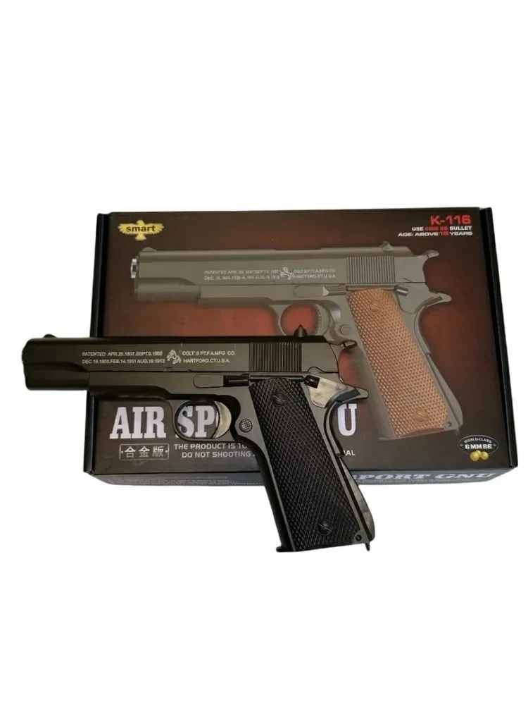 Пневматический металлический детский пистолет Colt Airsoft Gun K116 (Кольт)