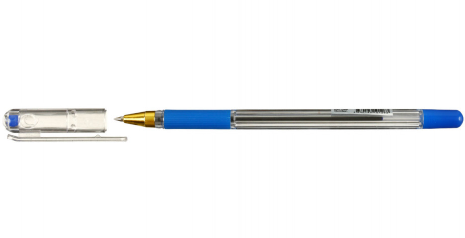 Ручка шариковая Silwerhof Golden корпус прозрачный, стержень синий - фото 1 - id-p186008602