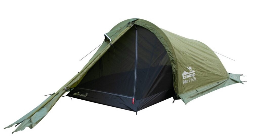Палатка туристическая 2-х местная Tramp Bike 2 v2 (зеленый) (8000 mm) - фото 1 - id-p186038832