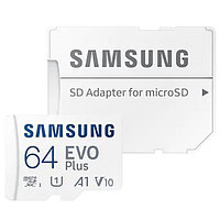 Карта памяти Samsung Evo Plus (2021) microSDXC 64Gb Class 10 UHS-1 + SD адаптер (MB-MC64KA)