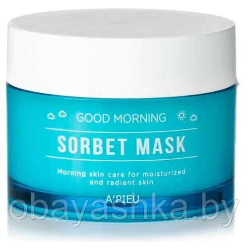 Утренняя увлажняющая маска-сорбет для лица APIEU Good Morning Sorbet Mask 105 мл - фото 1 - id-p186045187