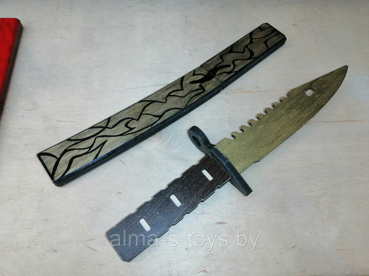 Набор деревянных ножей Gold (м9 и танто) - фото 4 - id-p186045365
