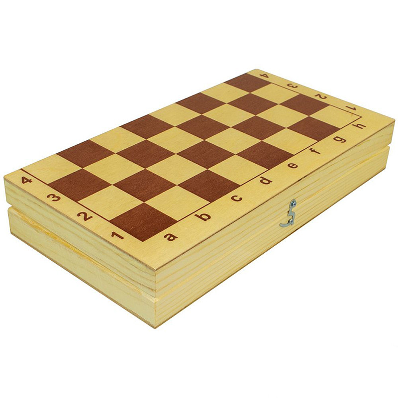 Шахматы пластмассовые в деревянной упаковке (поле 29х29 см) - фото 2 - id-p186046218