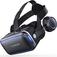 Очки виртуальной реальности 3 D VR Shinecon 6.0 с наушниками Черные