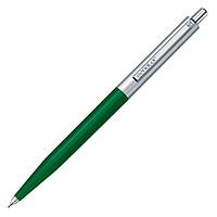 Ручка шариковая автоматическая "Senator Point Metal", 1.0 мм, темно-зеленый, серебристый, стерж. синий